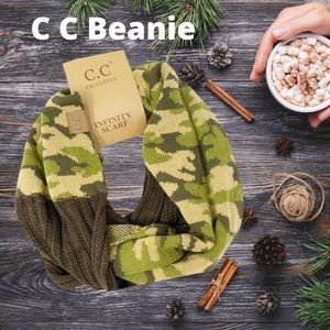 C.C Camouflage Brown Infinity Scarf
